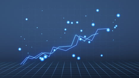 statistical graph with business finance concept, 3d rendering.