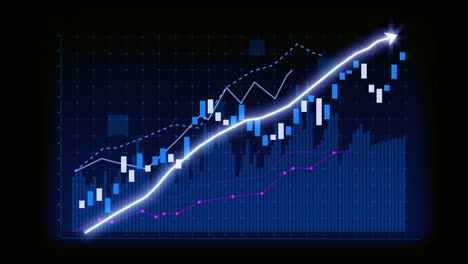 business growth concept in allusive graph chart showing marketing sales profit