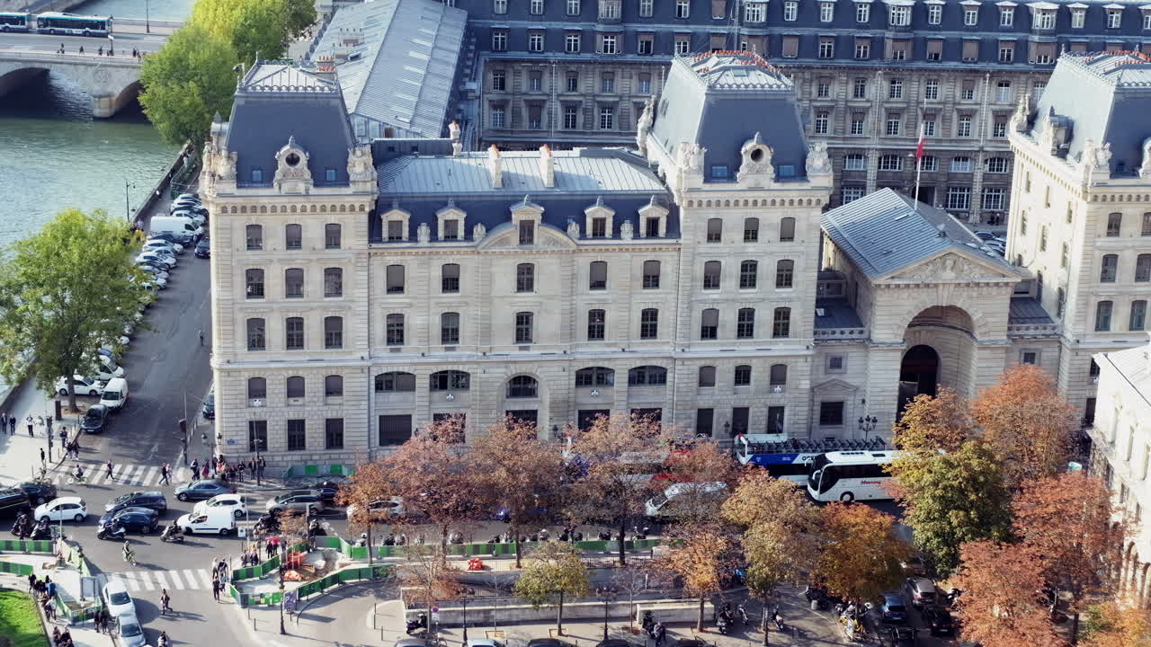Aerial view of the Prefecture of Police of Paris, France
