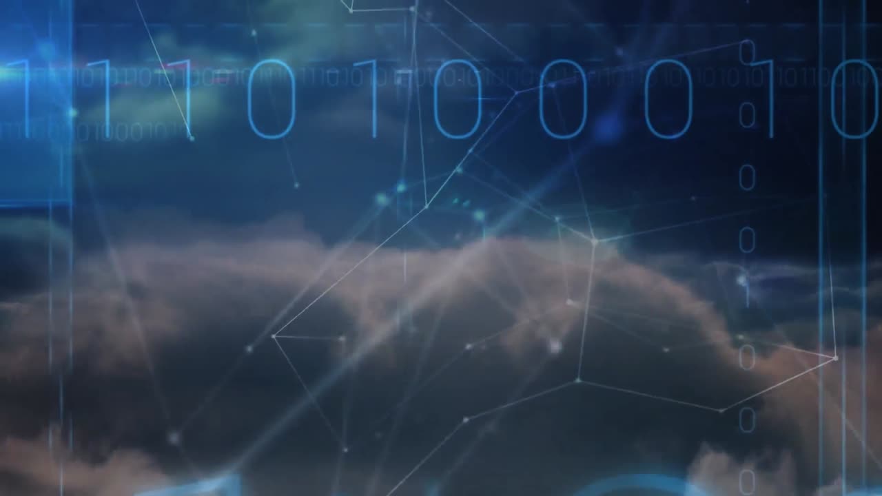 animación de la red de conexiones a través de codificación binaria