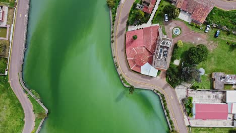 zoom in at a typical mexican countryside, the view from a village living on the great almoloya lagoon