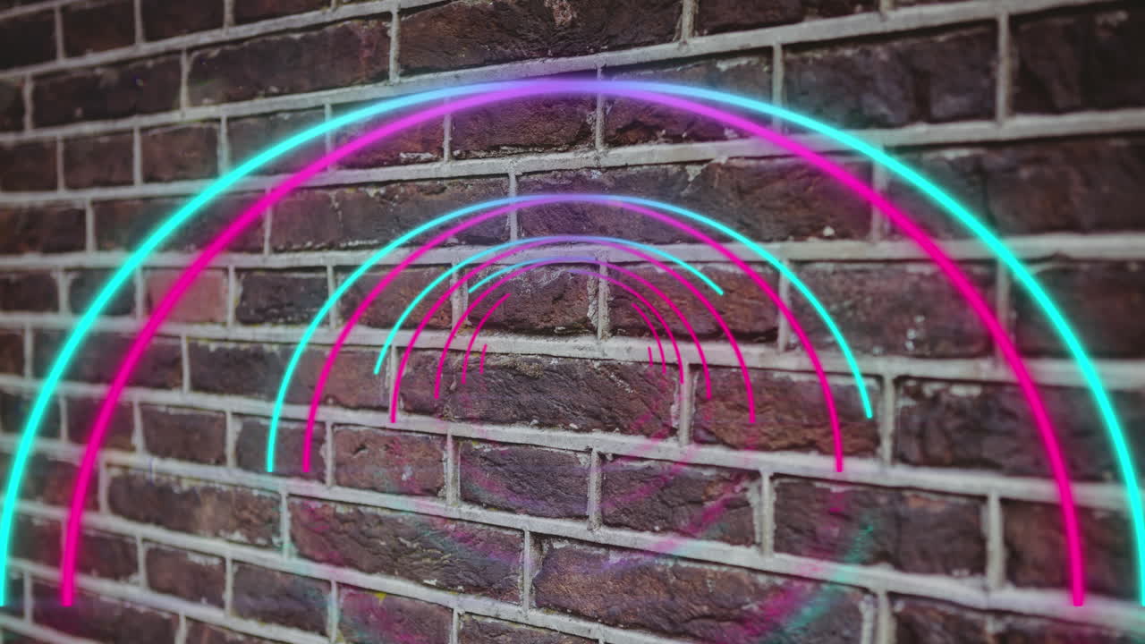 signo de corazón de neón en la pared de ladrillo 4k