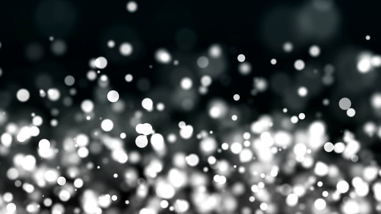 серебряный светящийся бокех, мелкая глубина поля, компьютерный фон, фон 3d-рендеринга