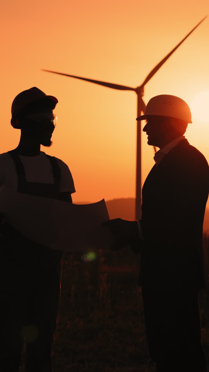 Engineers discuss wind turbine