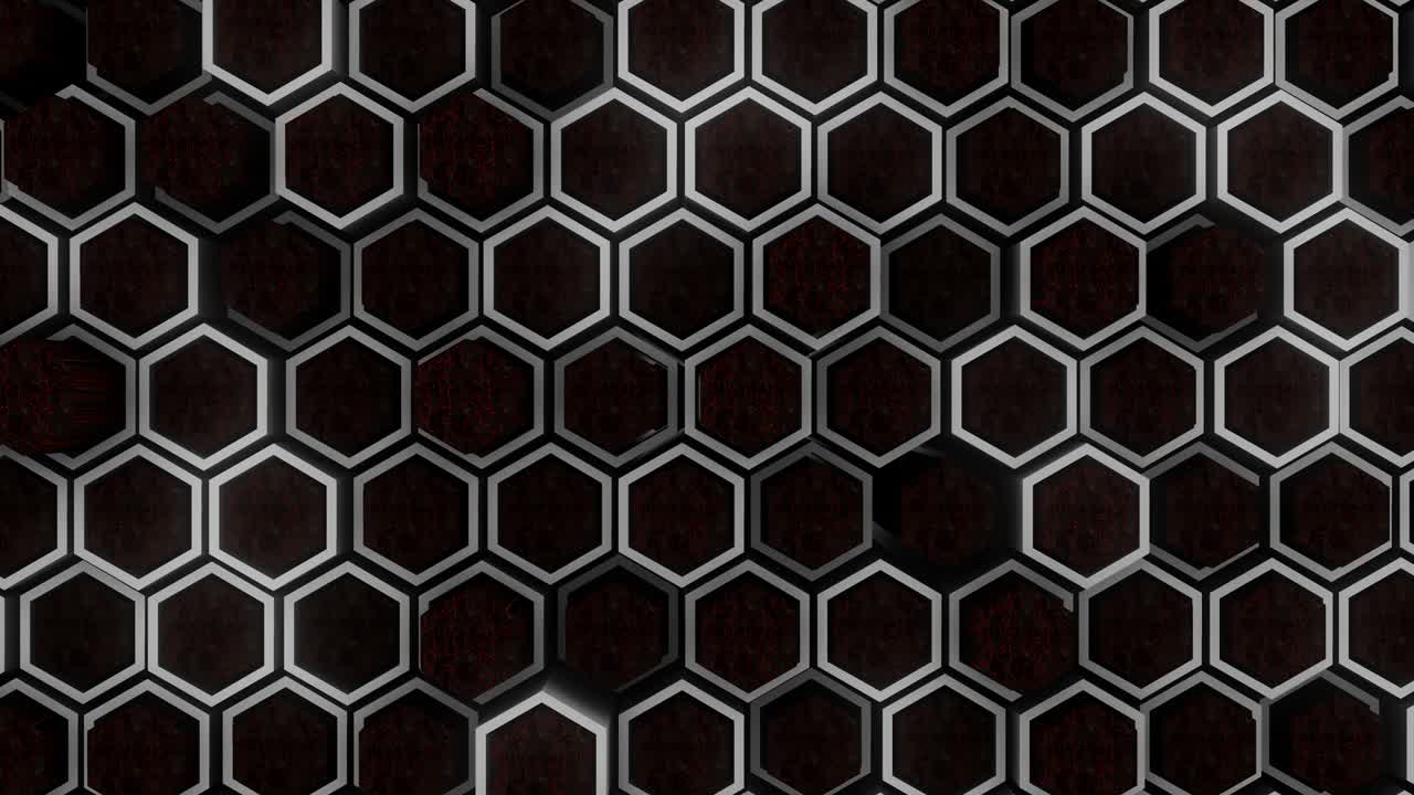 animación hexagonal abstracta patrón multicolor concepto suave de 4k