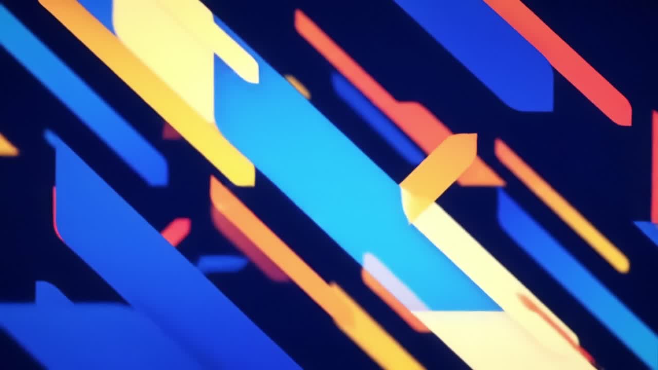 Dynamic Geometric Shapes in Vibrant Colors: A Study of Color and Motion in Abstract Visuals Representing Modern Digital Aesthetics