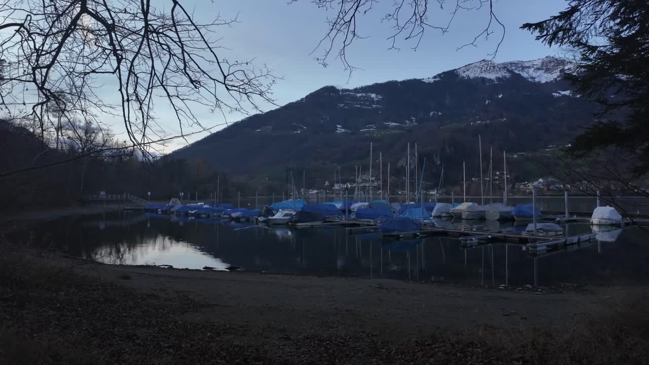 Walensee Lake Walen marina port leisure outdoor activities Switzerland Swiss Alps view