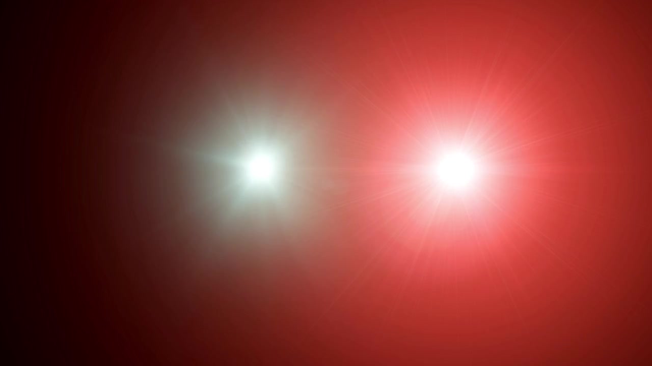 Dynamiske lysovergange med farverige lens flares og udvidende glød