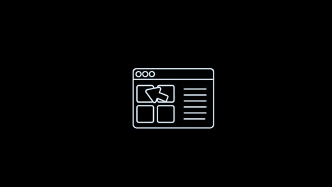 Internet-Shopping-Website-Symbol,-Animationsschleife,-Bewegungsgrafikvideo,-Transparenter-Hintergrund-Mit-Alphakanal