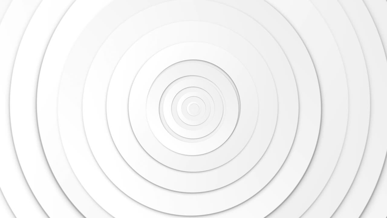 plantilla abstracta con animación de ondas circulares blancas