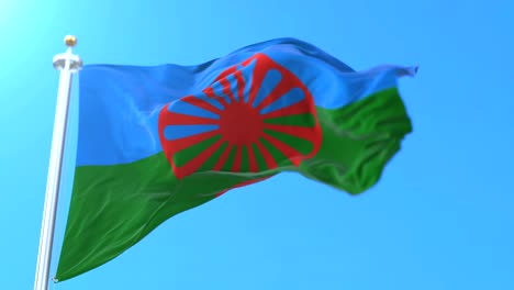 flag of the romani people. loop