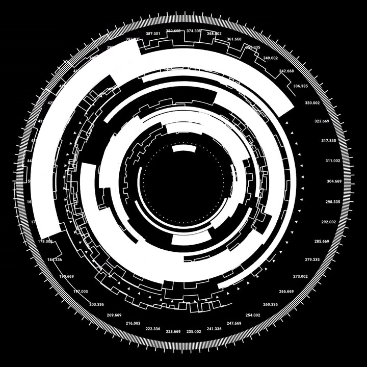 Futuristic Circular HUD Interface Animation