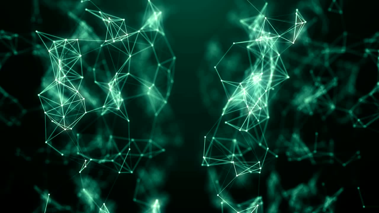 plexus abstracto de red títulos de tecnología ciencia de fondo bucle