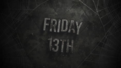 friday 13th: spider webs amidst cosmic void