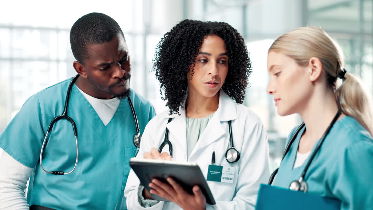 Medical professionals discussing patient care