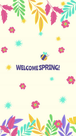 bienvenida ilustración de primavera