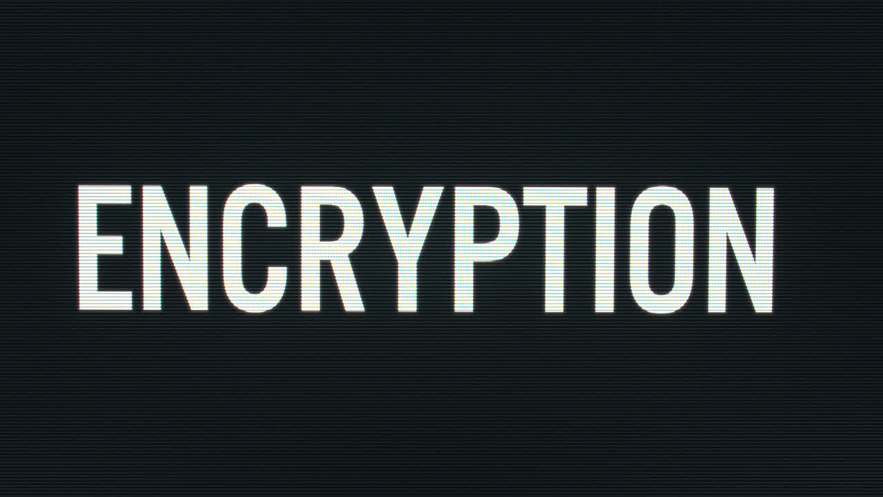 Closeup of Encryption being Typed onto Vintage Computer Monitor with Blinking Cursor