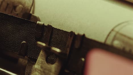 retro typewriter printing help on paper