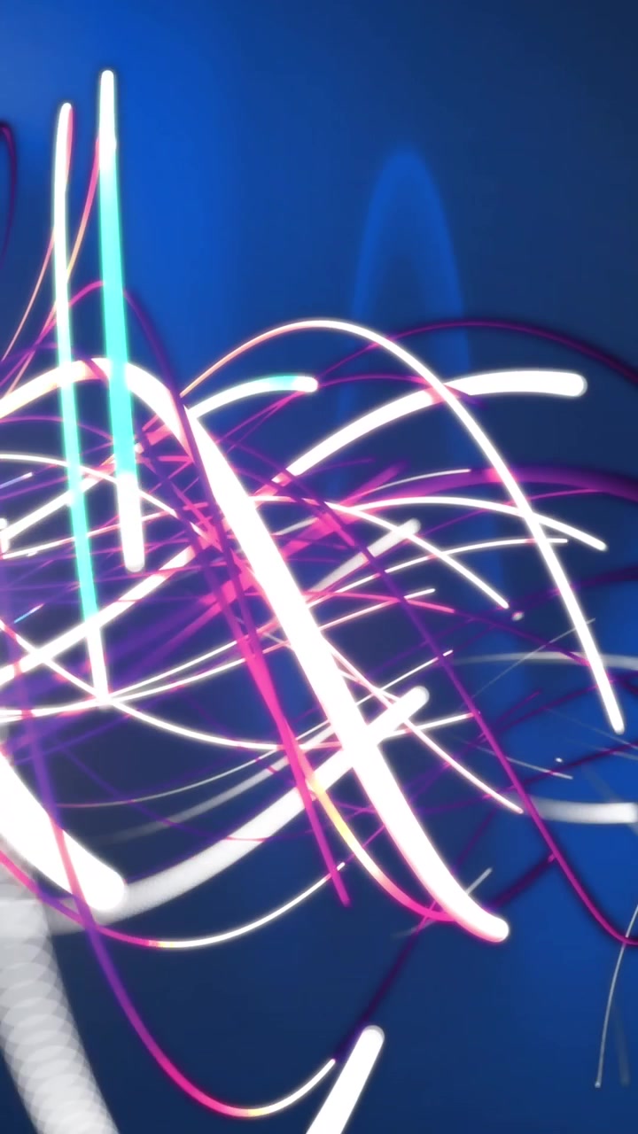 White network moving over glowing blue energy wave on black background