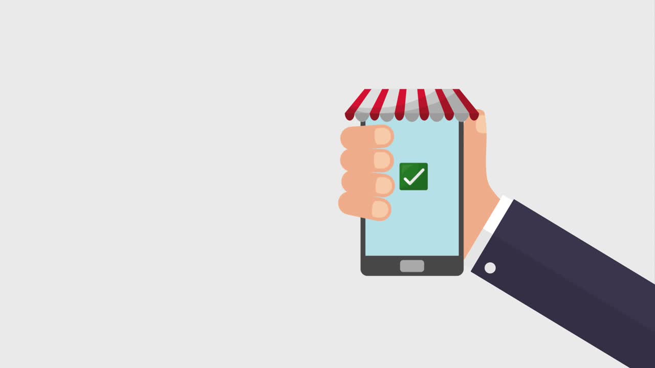 animación de compras en línea hd