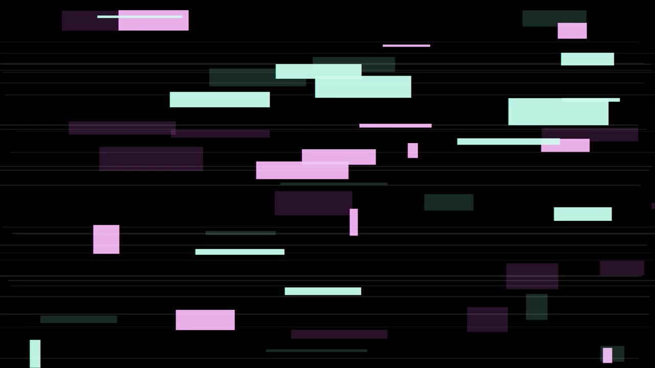 Digitaler Glitch-Effekt mit sich bewegenden rechteckigen Formen