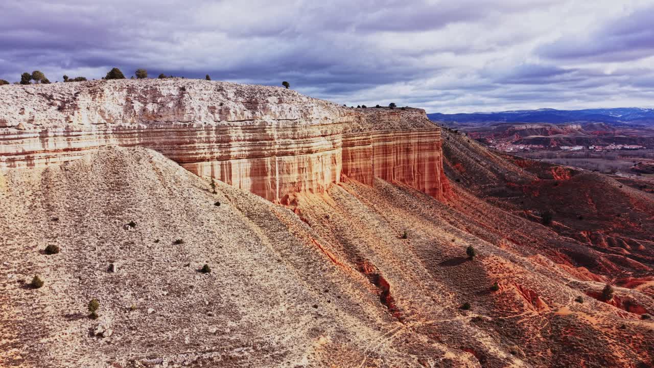 Exploring the landscape of Spain with rocky cliffs and cloudy skies
