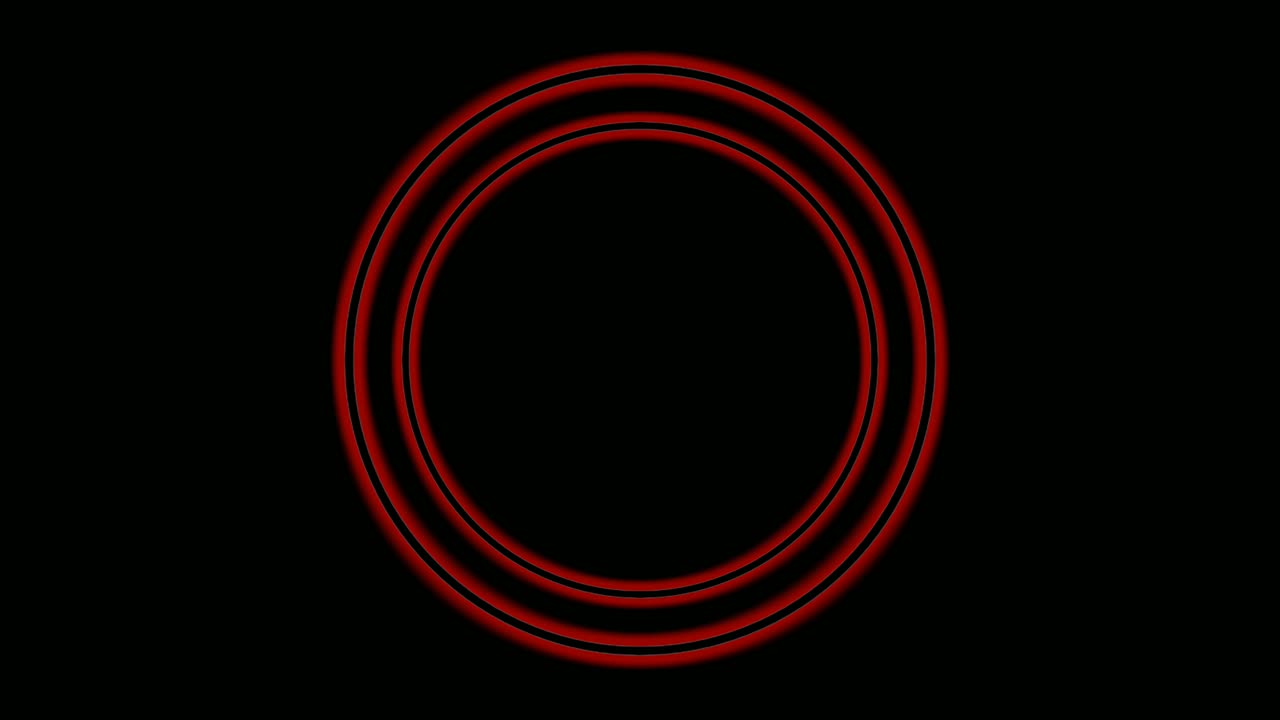 Neon light circle border animation on black background