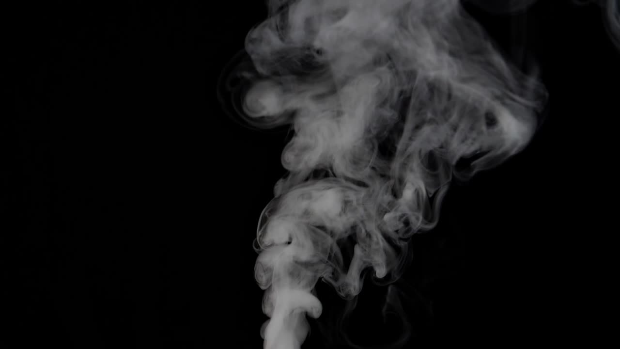 Abstract Smoke Texture on Black Background