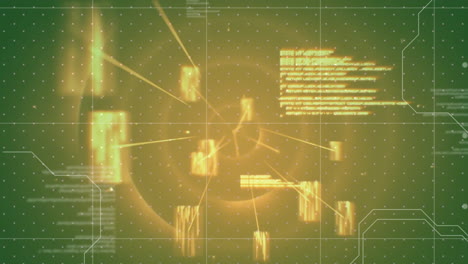 animation of digital data processing over dark background