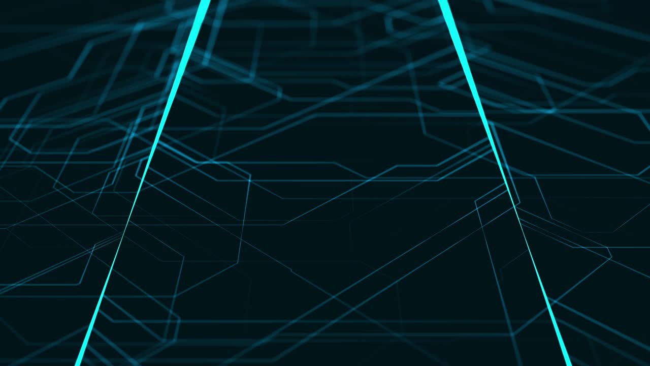 líneas azules dibujadas al azar y crear una imagen abstracta de una placa de circuitos