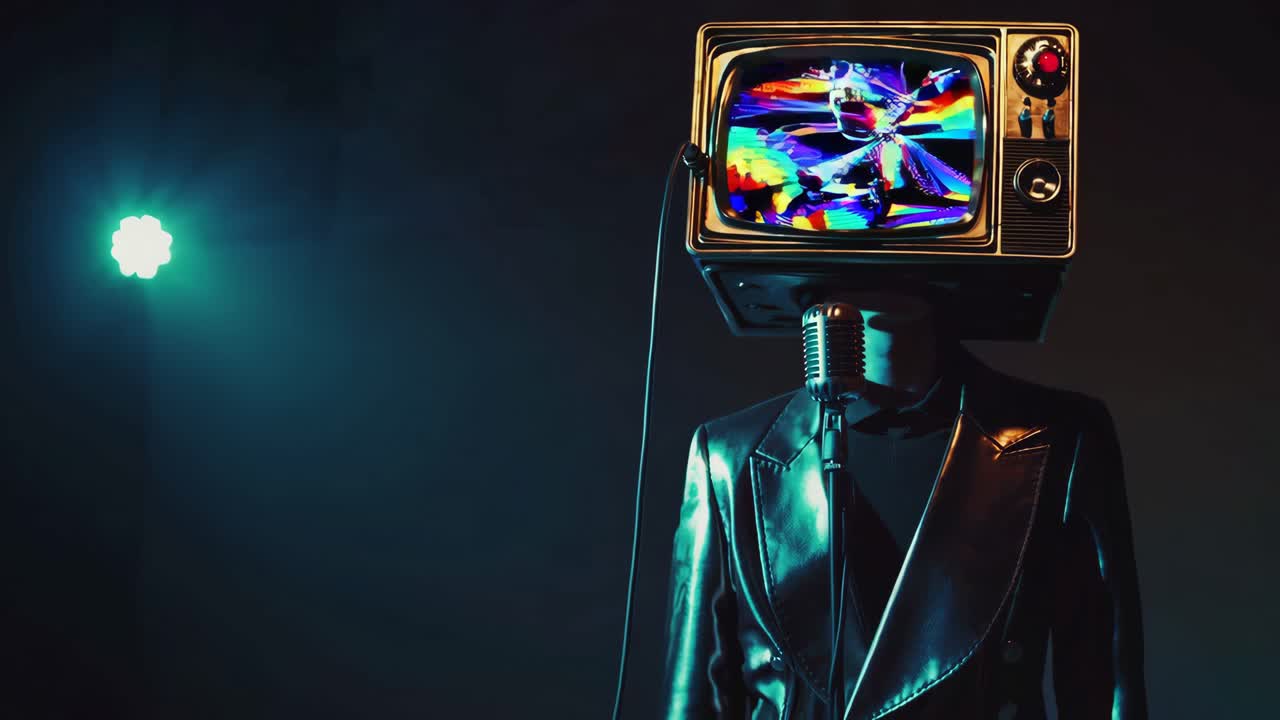 retro tv head singer | freepik