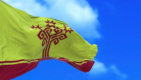 el bucle sin costuras de la bandera de la república chuvash.