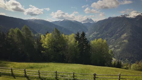 hyperlapse of mountains and forest in south tyrol, dolomites