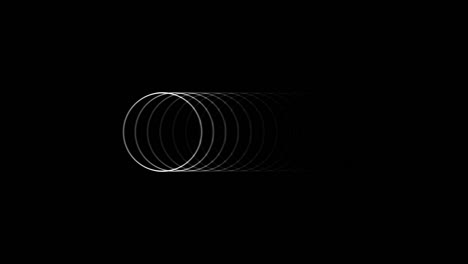 eco de forma circular animado de izquierda a derecha en fondo negro 4k