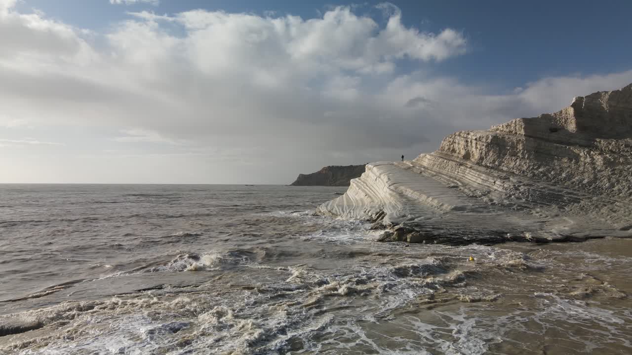시칠리아의 유명한 터키 계단의 조감도