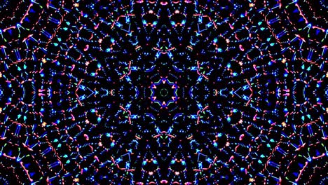 hermoso caleidoscopio abstracto que brilla, una luz radiante que regula los movimientos sutiles