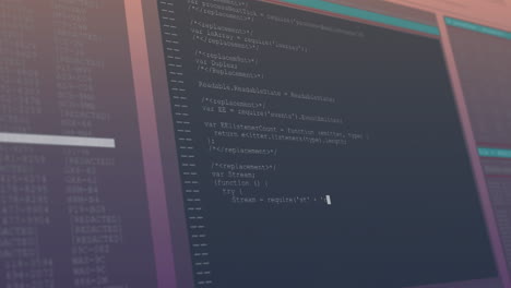animación del procesamiento de datos sobre un fondo negro