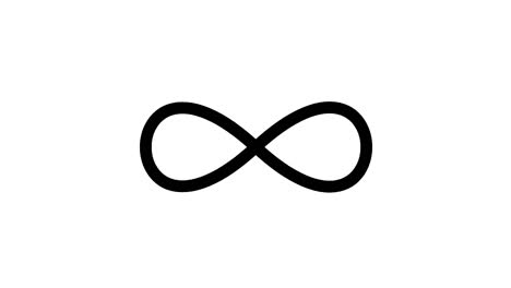 infinity icon animation. loop symbol footage. lines draw moving infinity symbol in 4k.