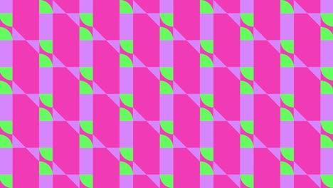 2D-Kachel,-Bunte-Animation,-Geometrisches-Muster,-Visueller-Effekt,-Bewegungsgrafik,-Retro-Illusion,-Formen,-Symmetrie,-Grafik,-Hintergrund,-Rosa-Limette