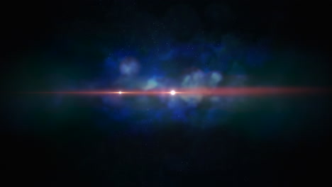 azul de neón brillante texto del día de la cosmonautica en fondo oscuro del espacio