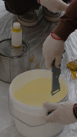 mixing paint colors for home improvement project
