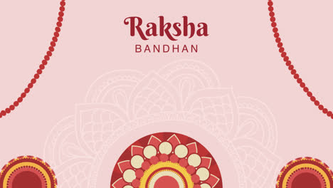 gráfico de movimiento de fondo plano para la celebración del festival de raksha bandhan