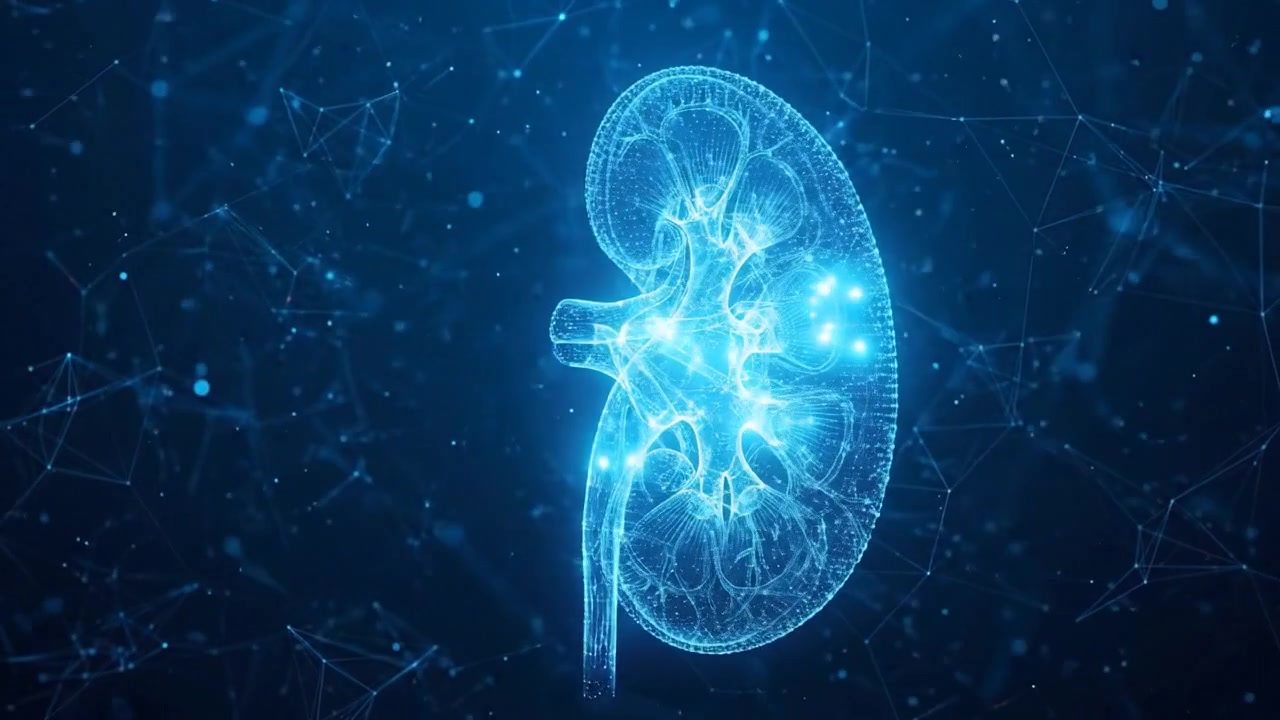 Digital medical scan of human kidneys