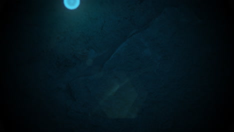 cinematic background with smoke and blue light rays with motion camera