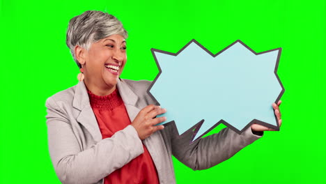 mujer de negocios, burbuja de discurso