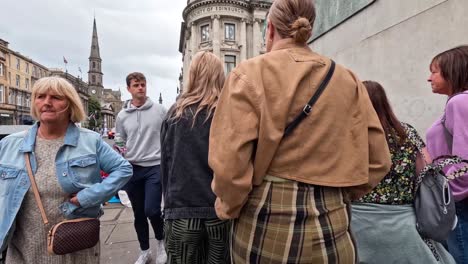 crowds enjoying the festival in edinburgh