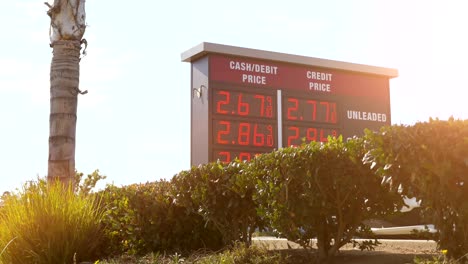 prices at the gas station in california in 4k