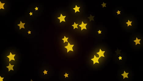 yellow stars animation over dark background