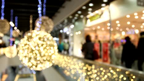 blurred christmas shopping mania in big black friday sales