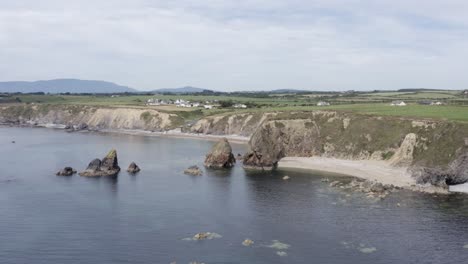 picturesque cliff top annestown ireland with hidden beaches below